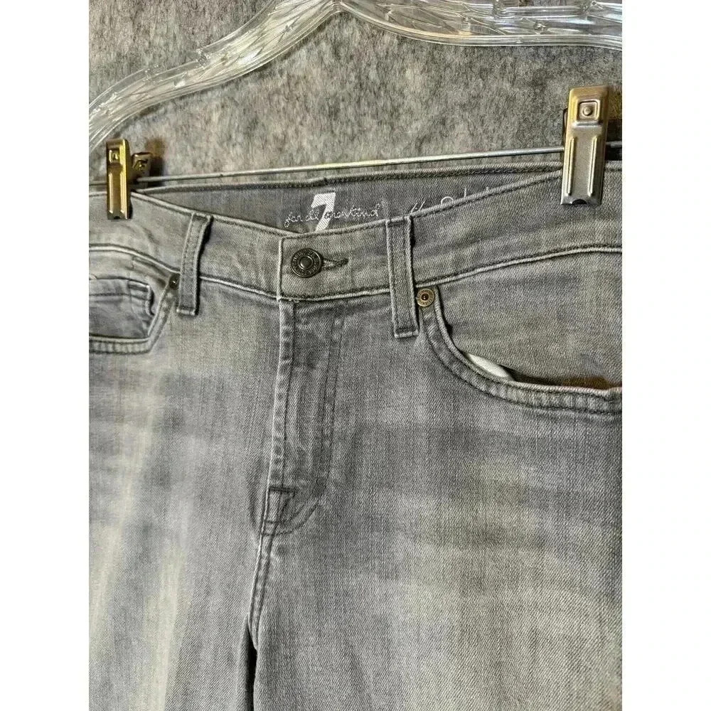 Womens 7 For All Mankind The Skinny Jeans Gray Size 27 - Picture 2 of 6